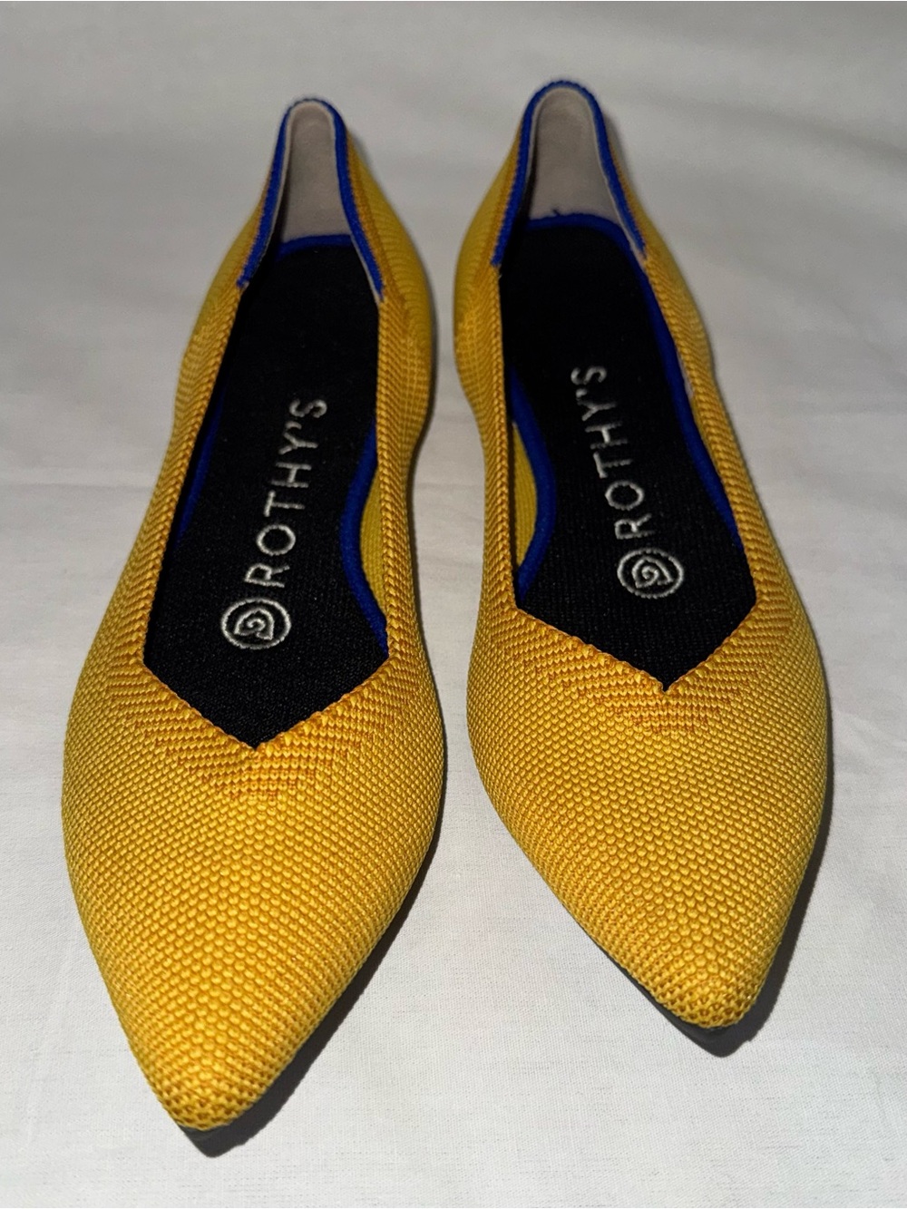 Rothy's The Point Marigold Yellow Luxury Ballerina Flats Washable Women's SZ 6